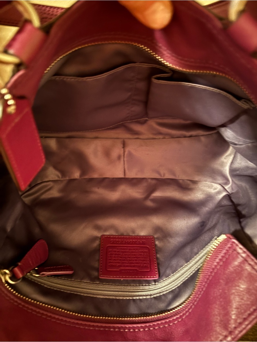 COACH ZOE EAST WEST TOTE  PLUM - Picture 10 of 12